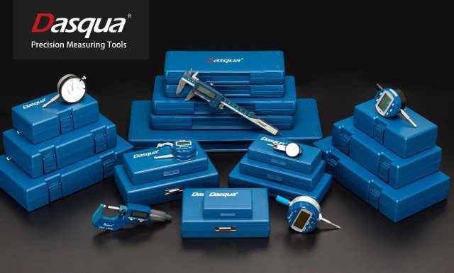 DASQUA digital caliper technical drawing for precision measurement and industrial metrology applications